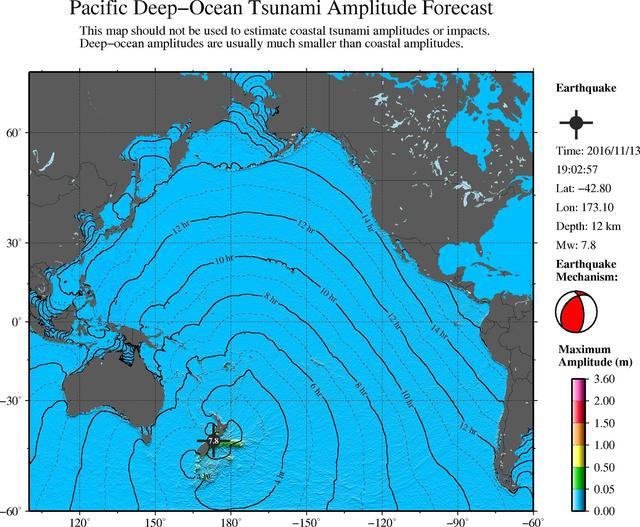 新西兰强震引发海啸