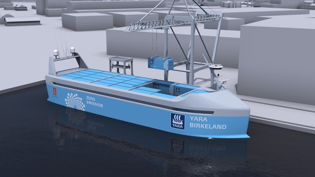 世界首例零排放全自动集装箱船将于2018年起航