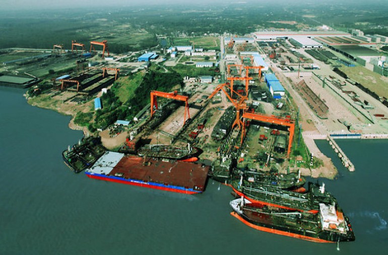 青山造船厂改建为港口